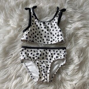 Cat & Jack Black and White Polka Dot Bikini
